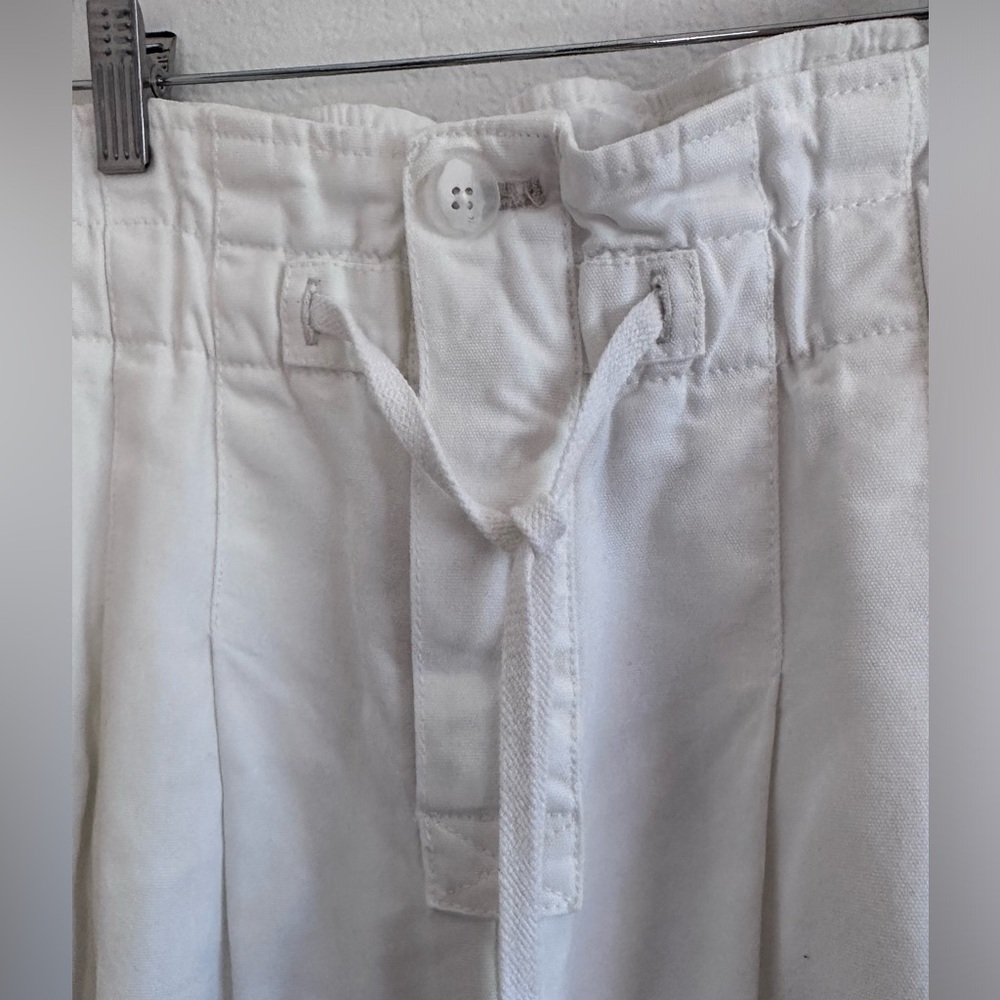 Free People Margate White Paperbag Waist Pleated Trouser Pants in white- Size XS - Picture 4 of 8